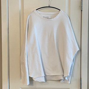 White Capelet Sweatshirt (Style LAB516TF) by Frank & Eileen
